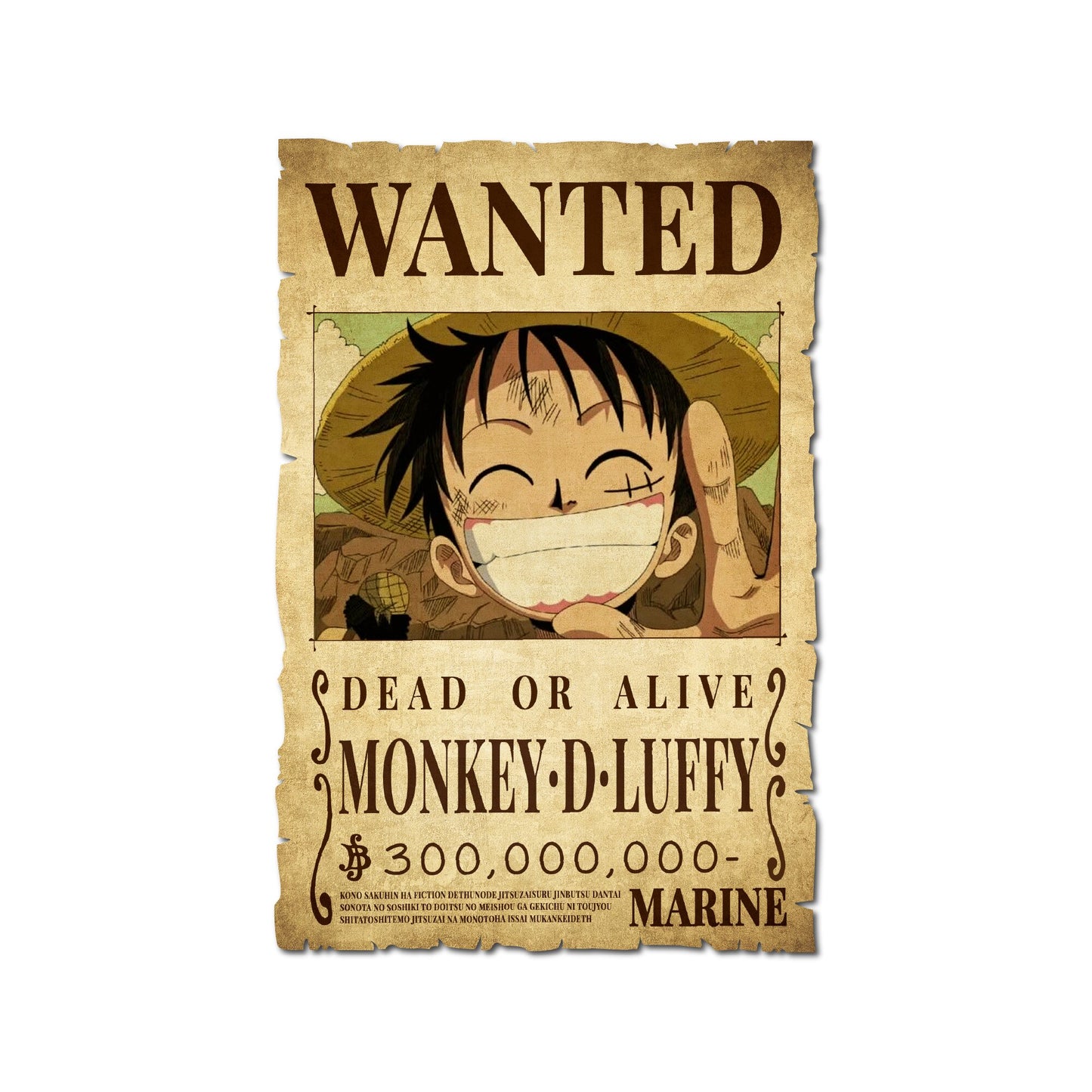 One Piece - Luffy Wanted Poster