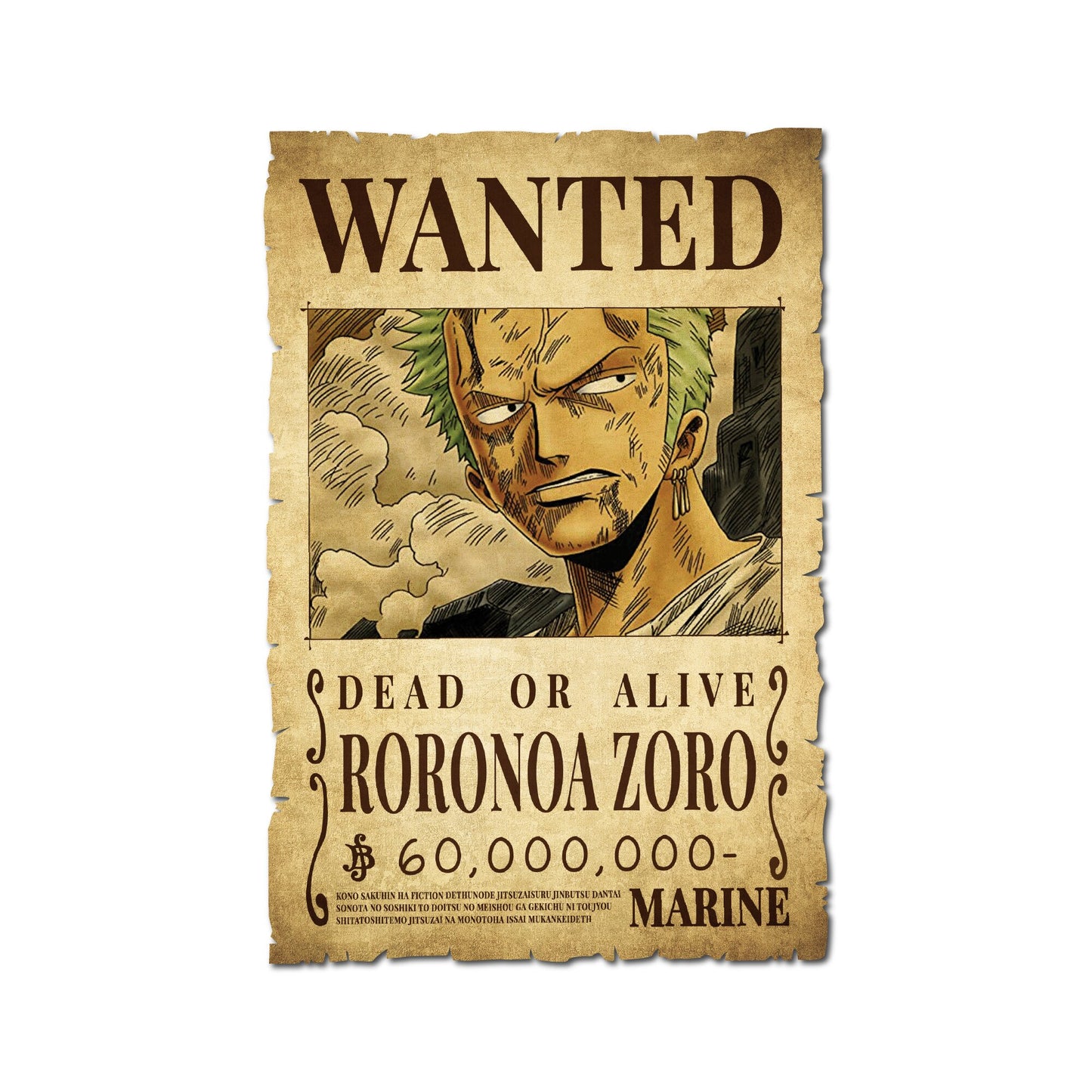 One Piece - Roronoa Zoro Wanted Poster