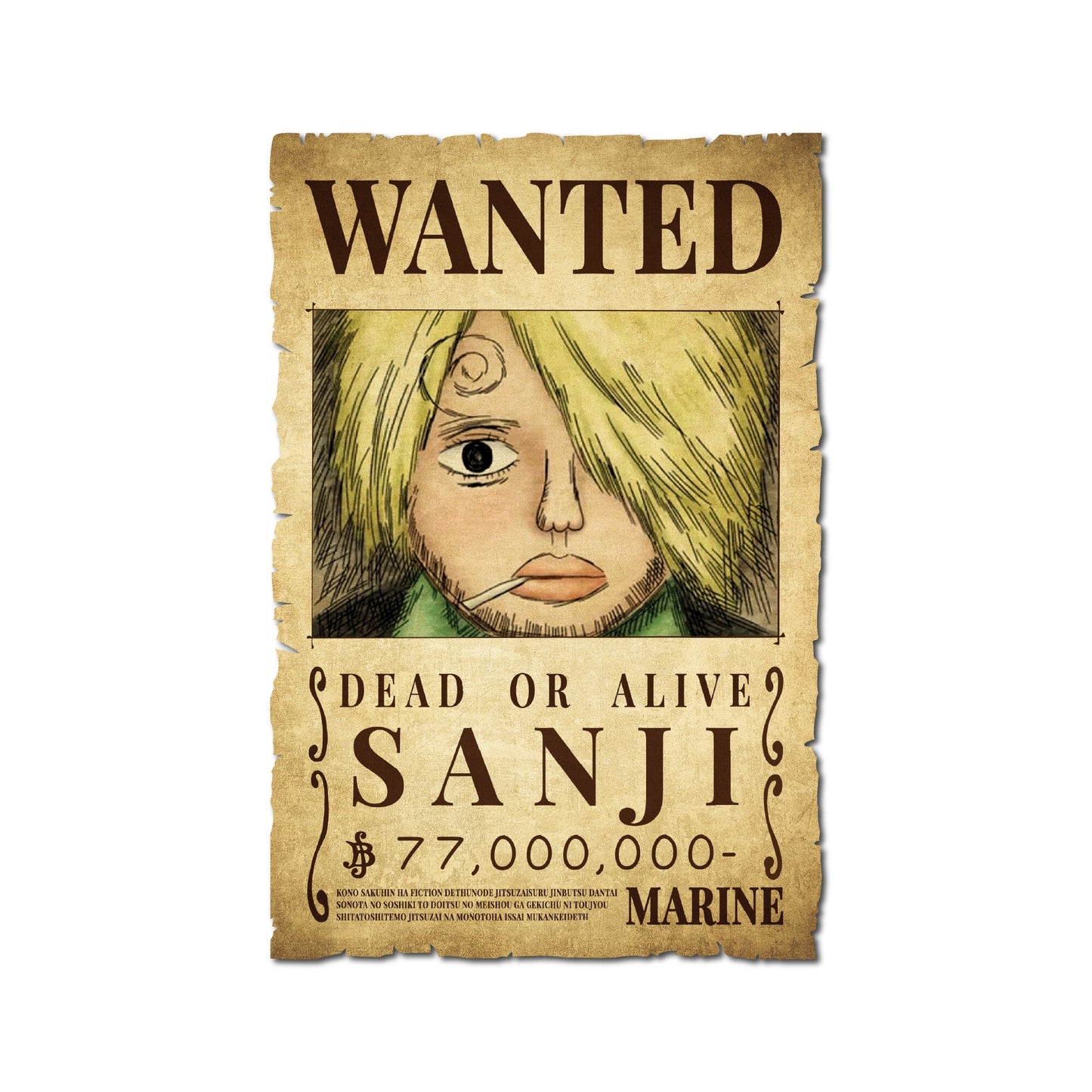 One Piece - Sanji Wanted Poster