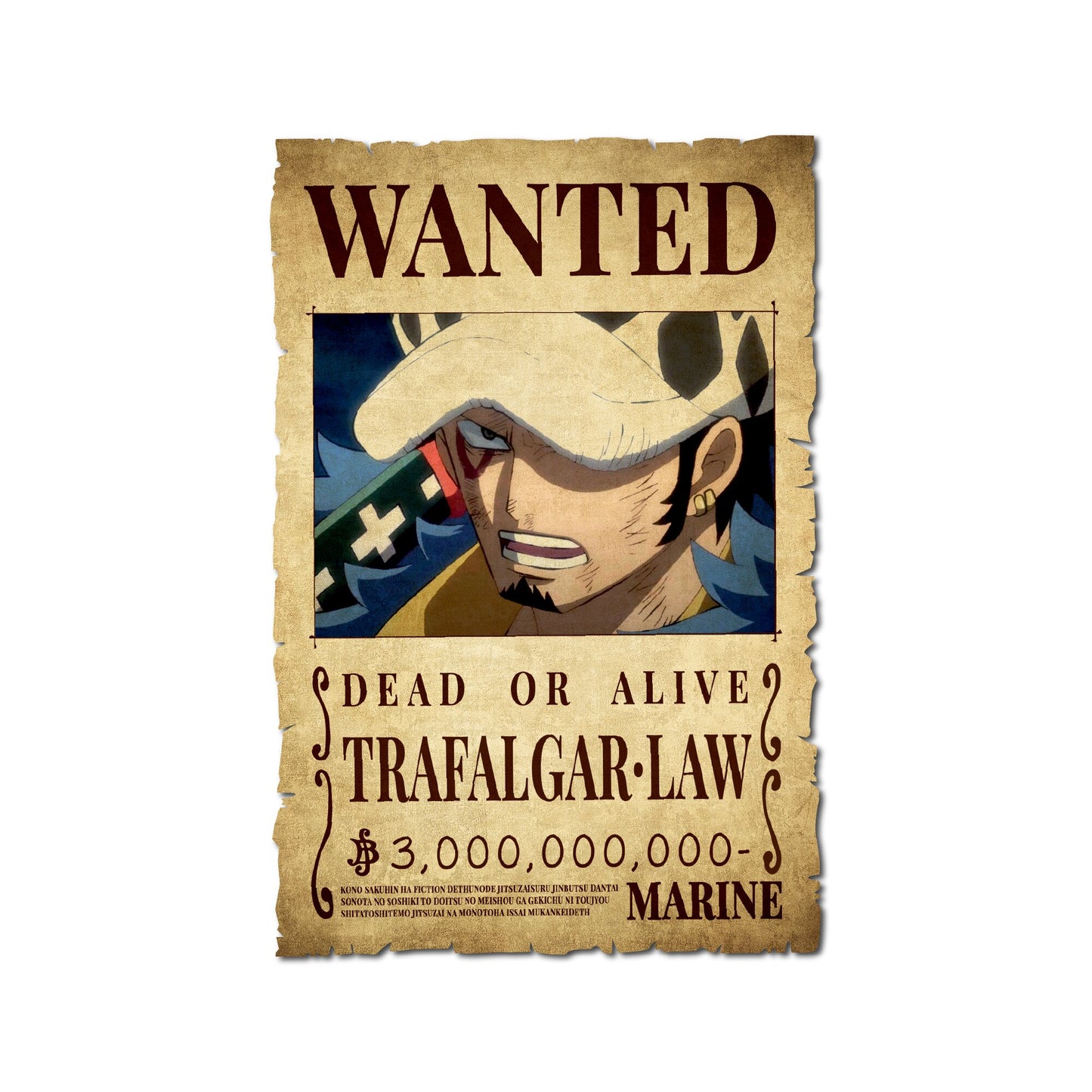 One Piece - Trafalgar Law Wanted Poster