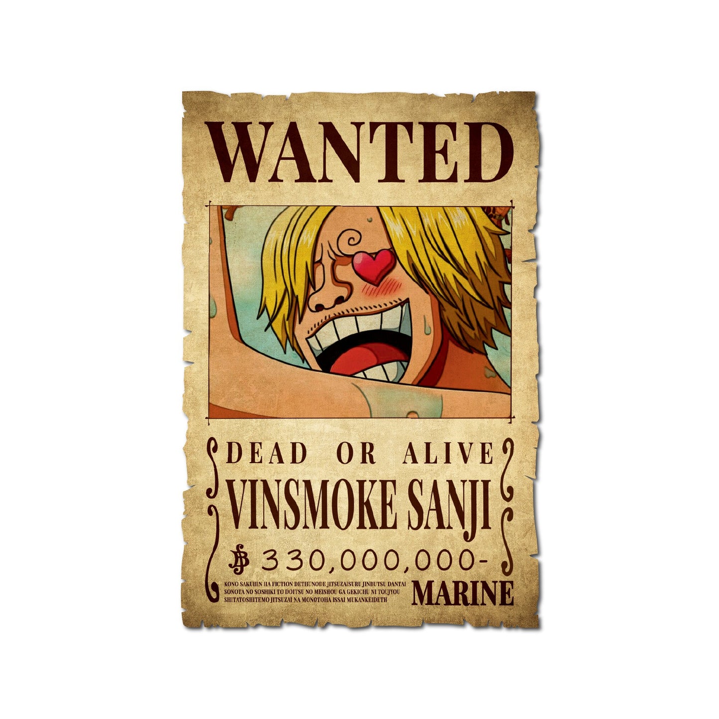 One Piece - Sanji Wanted Poster