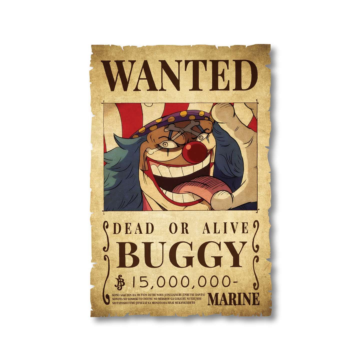 One Piece - Buggy Wanted Poster