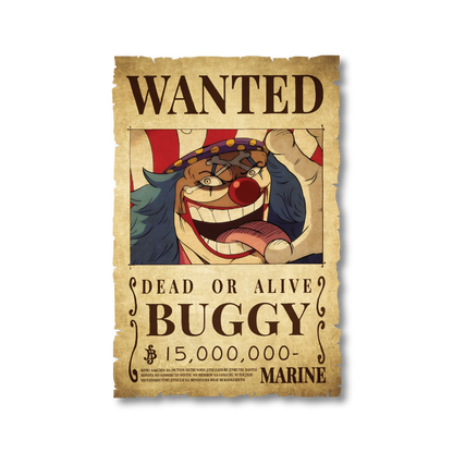 One Piece - Buggy Wanted Poster