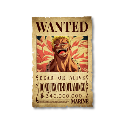 One Piece - Donquixote Doflamingo Wanted Poster