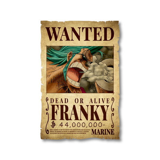 One Piece - Franky Wanted Poster