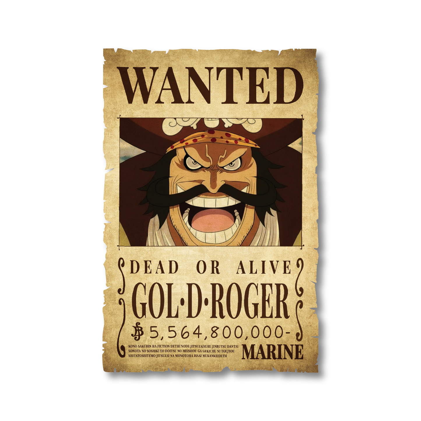 One Piece - Gol D Roger Wanted Poster