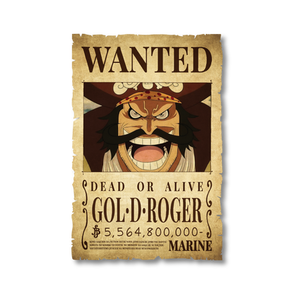 One Piece - Gol D Roger Wanted Poster