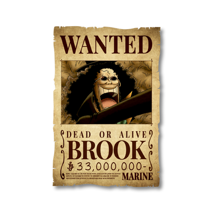 One Piece - Brook Wanted Poster