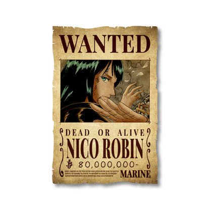 One Piece - Nico Robin Wanted Poster