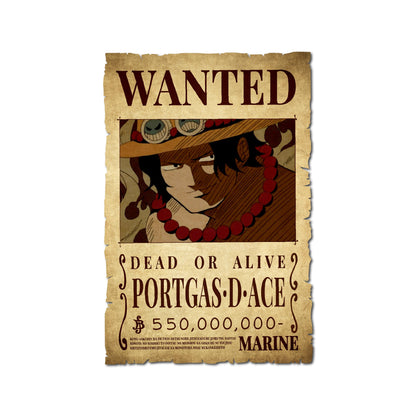 One Piece - Portgas D Ace Wanted Poster