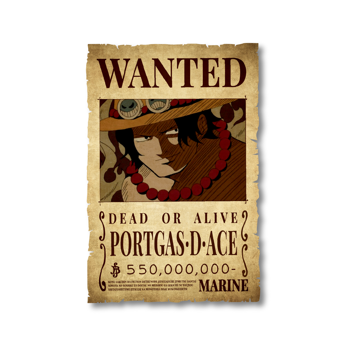 One Piece - Portgas D Ace Wanted Poster