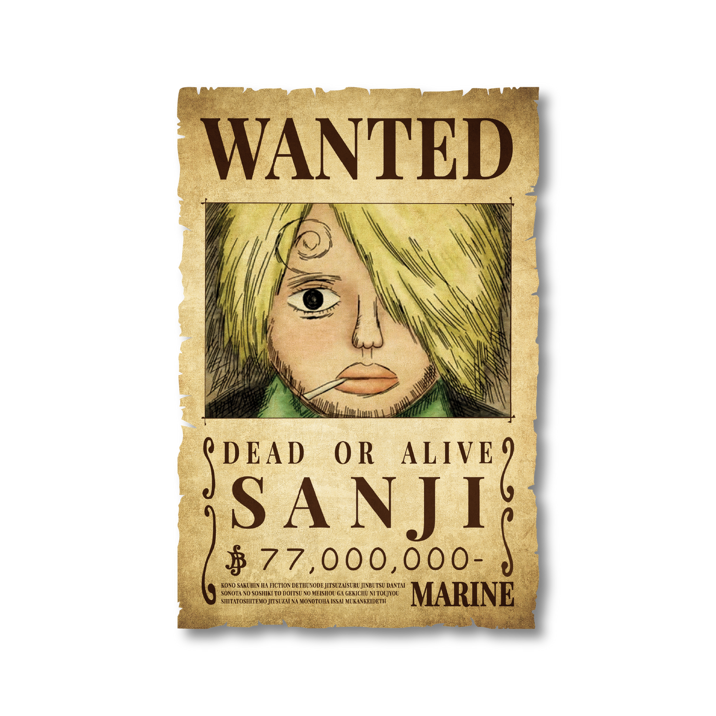 One Piece - Sanji Wanted Poster