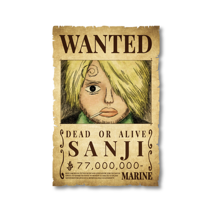 One Piece - Sanji Wanted Poster