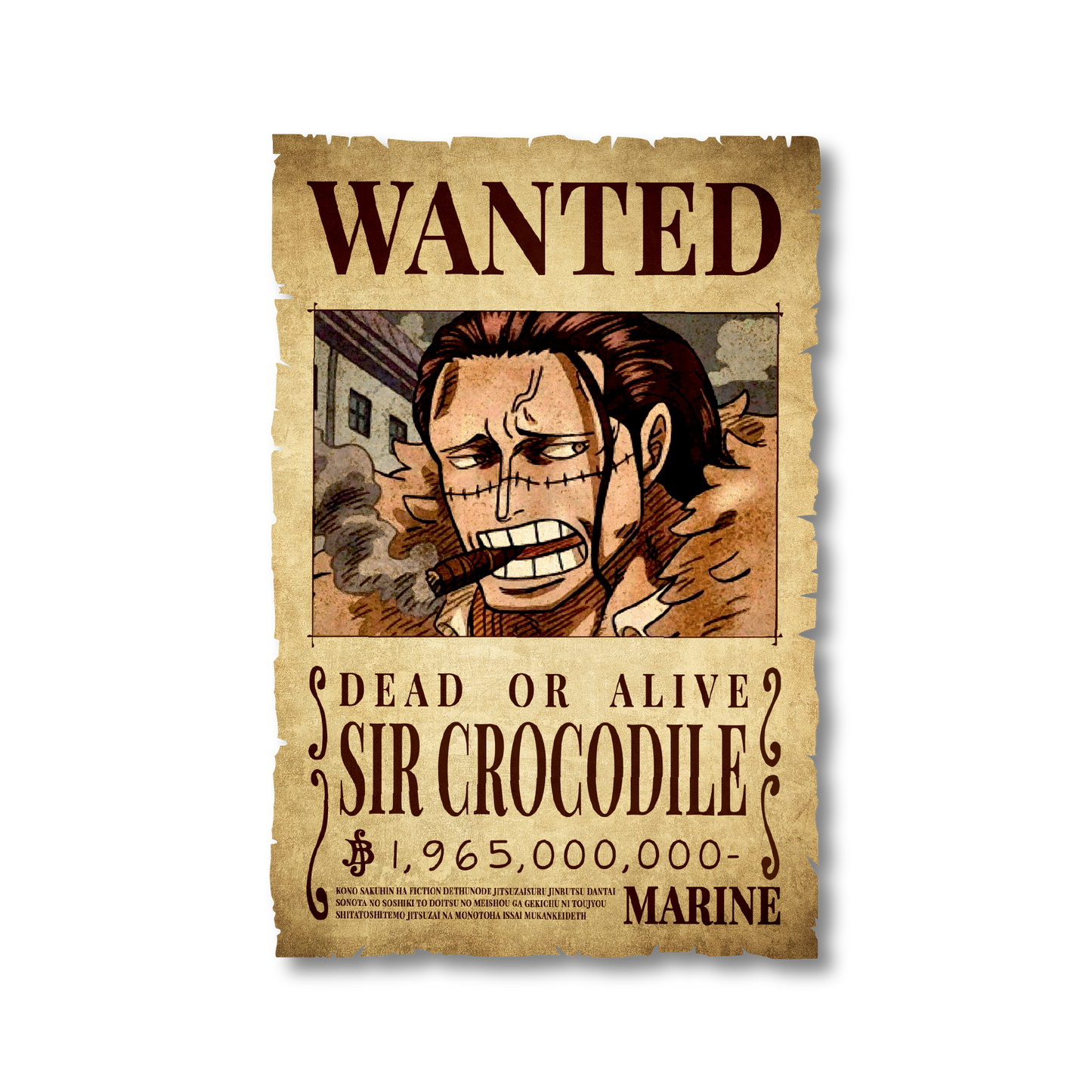 One Piece - Sir Crocodile Wanted Poster