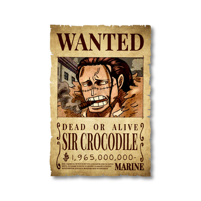 One Piece - Sir Crocodile Wanted Poster