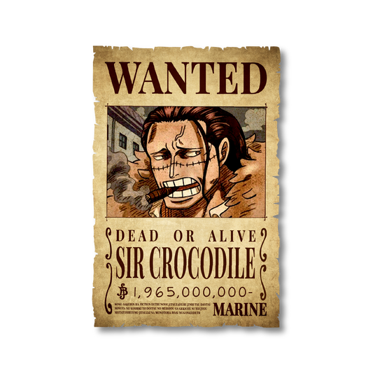 One Piece - Sir Crocodile Wanted Poster