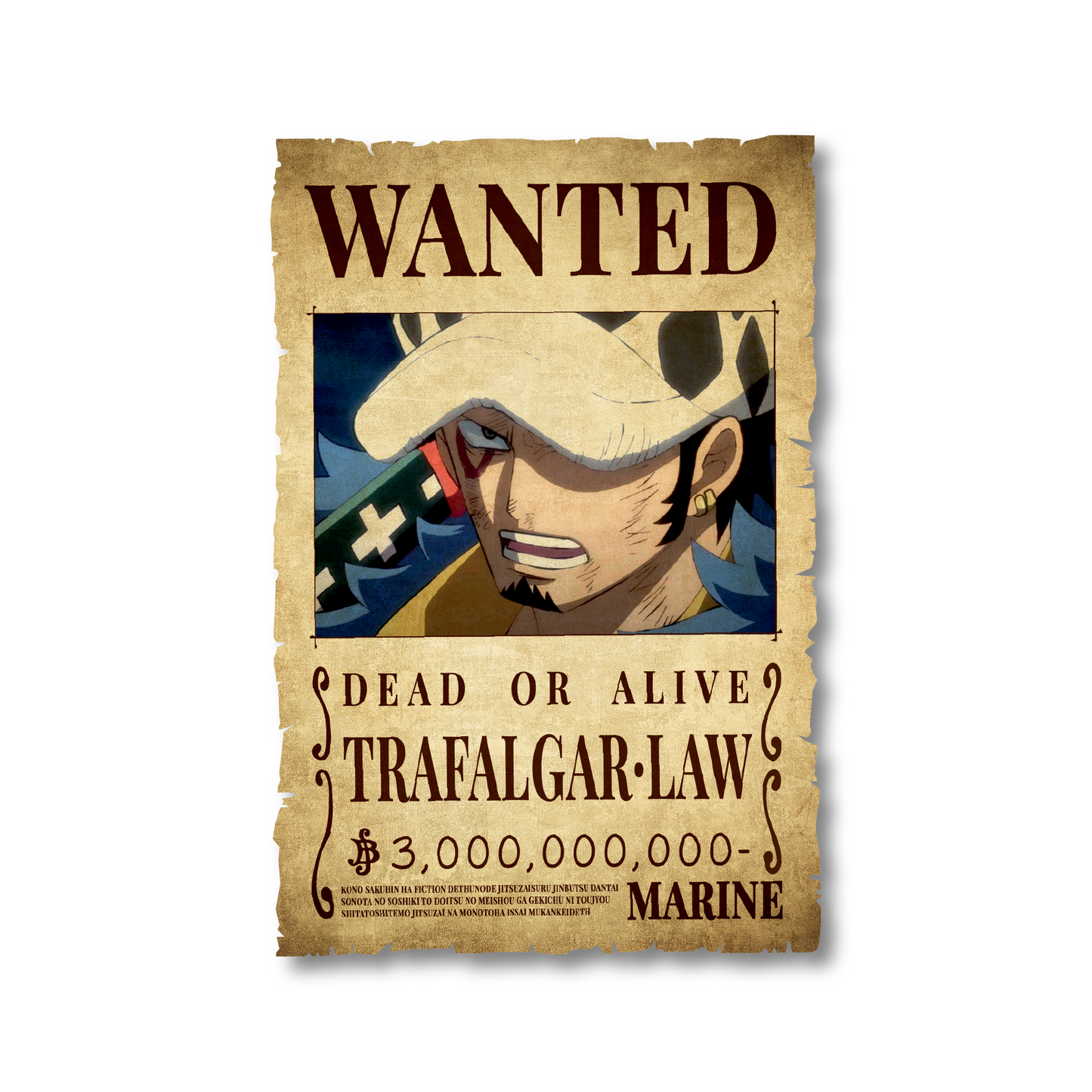 One Piece - Trafalgar Law Wanted Poster