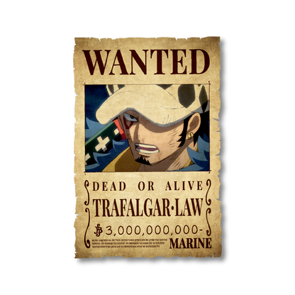 One Piece - Trafalgar Law Wanted Poster