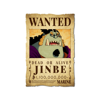 One Piece - Jinbe Wanted Poster
